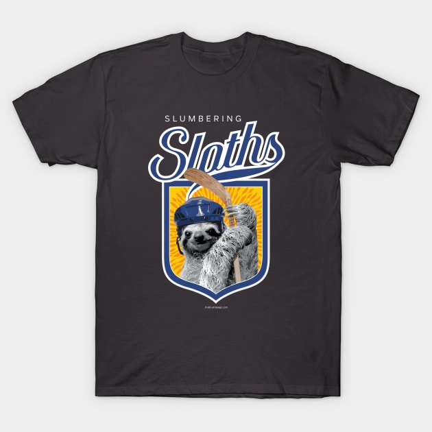 The Slumbering Sloths (Hockey Team) T-Shirt by eBrushDesign